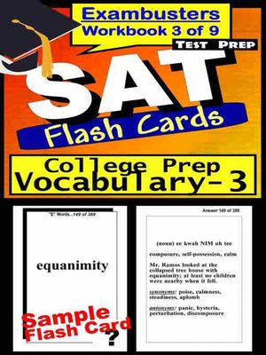 cover image of SAT Test College Prep Vocabulary&#8212;SAT Flashcards&#8212;SAT Prep Exam Workbook 3 of 9